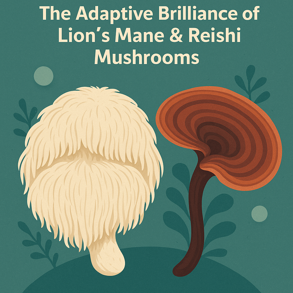 The Adaptive Brilliance of Lion's mane & Reishi Mushrooms